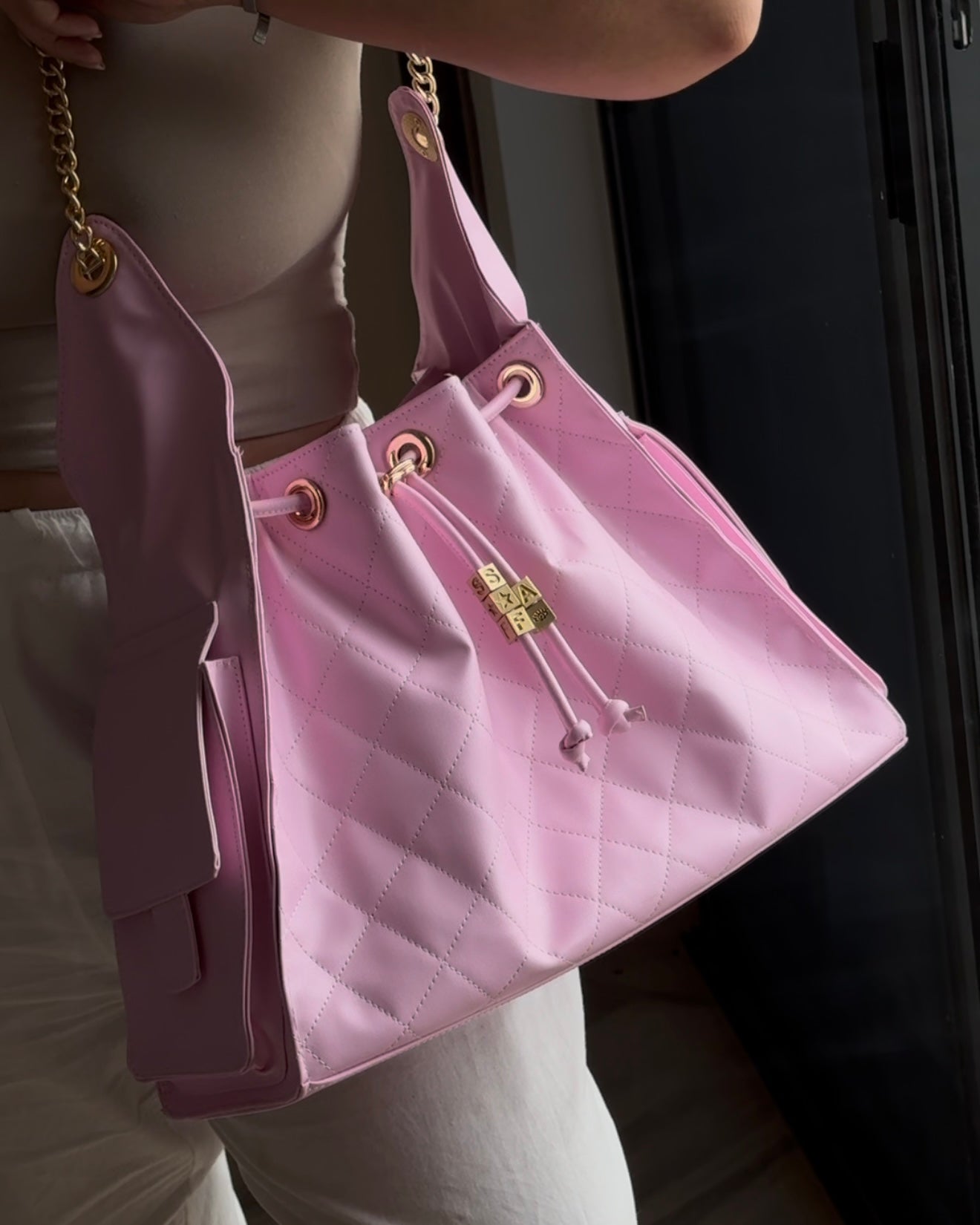Ceres Bag LARGE- Barely Pink