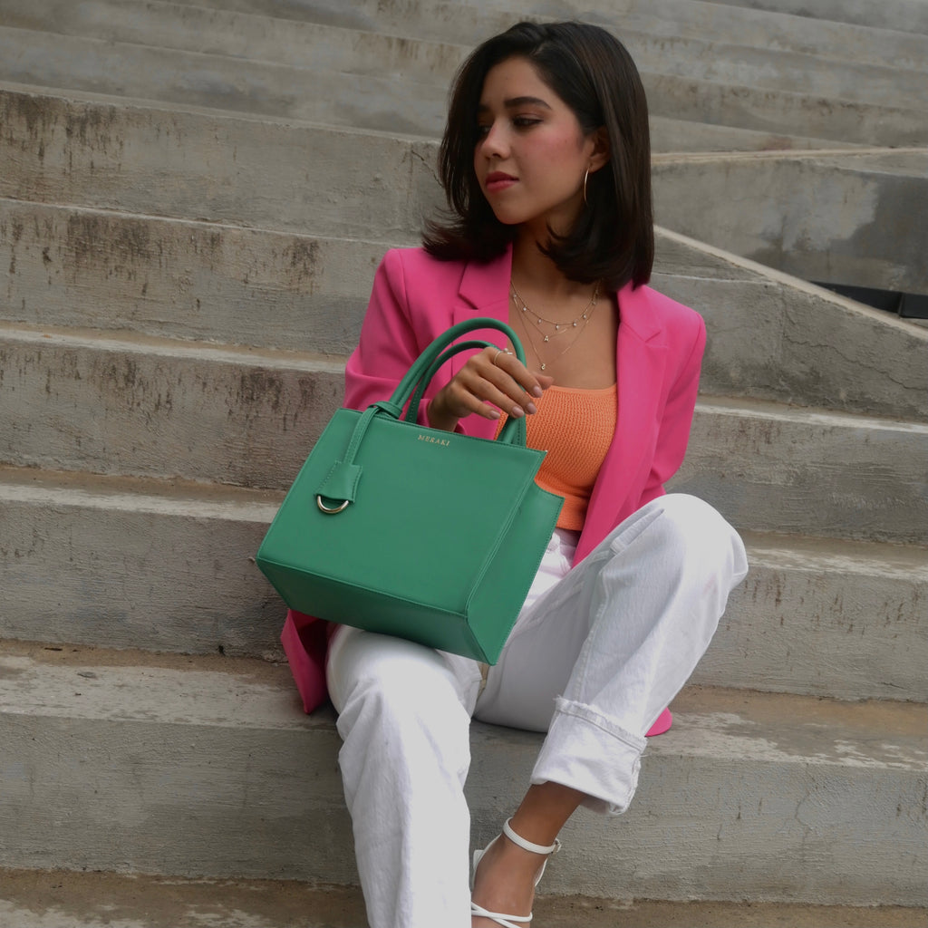 Midi Tote - Verde Esmeralda